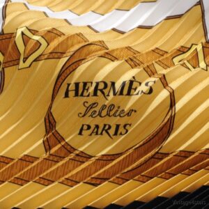HERMÈS EPERON D'OR SILK BLACK SCARF