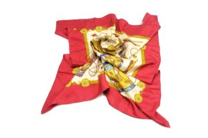 HERMÈS LES TAMBOURS SILK SCARF