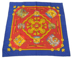 HERMÈS SILK SCARF LES TAMBOURS