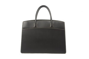 HERMÈS White Bus 39 Veau Grain Lisse Graphite